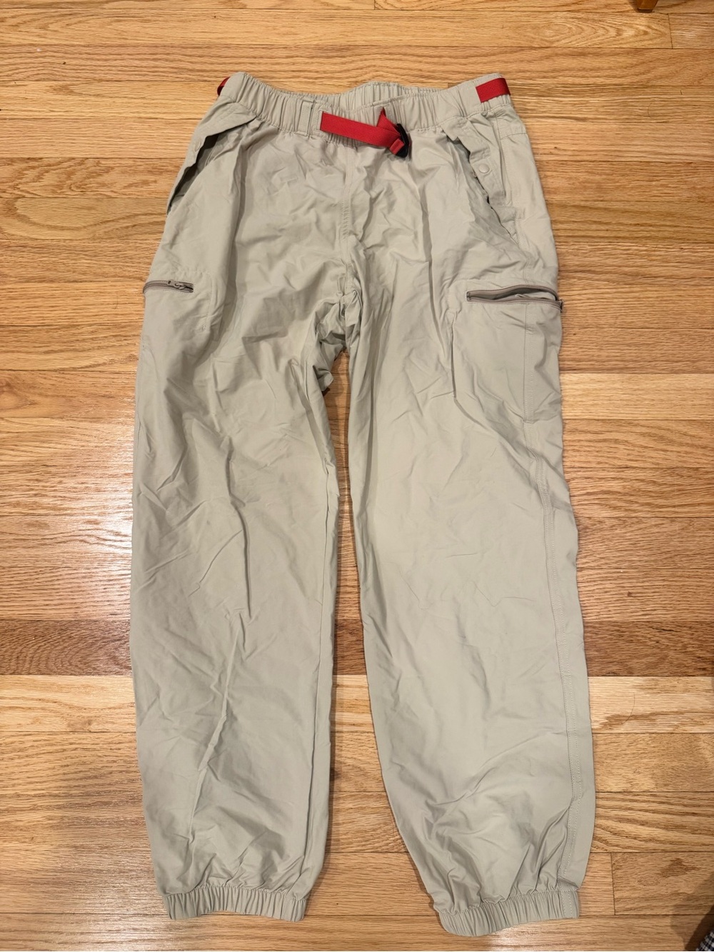 Patagonia Men's Tan Cargo Pants with Integrated Belt